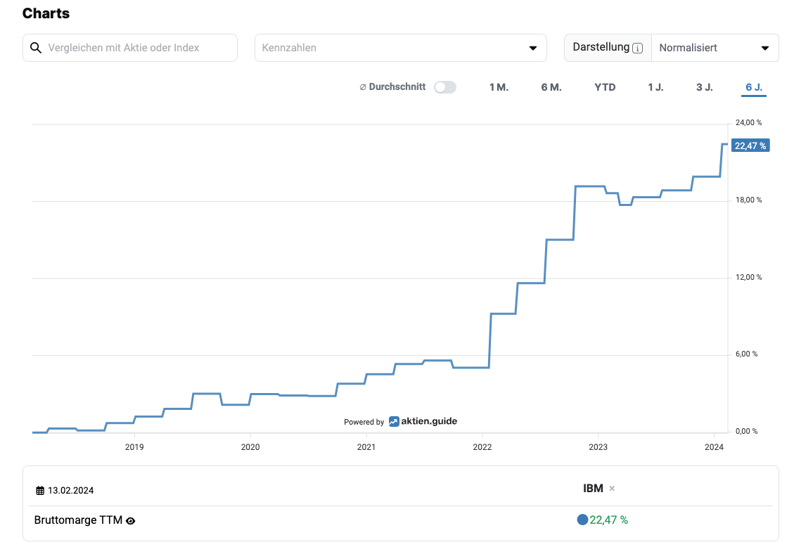 IBM Verlauf Bruttomarge