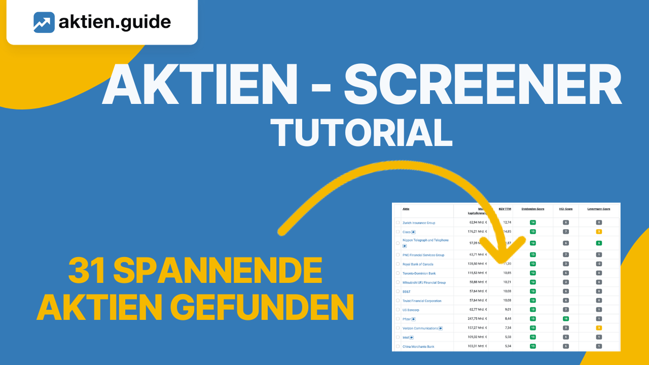 Aktien Screener: So findest Du die besten Aktien